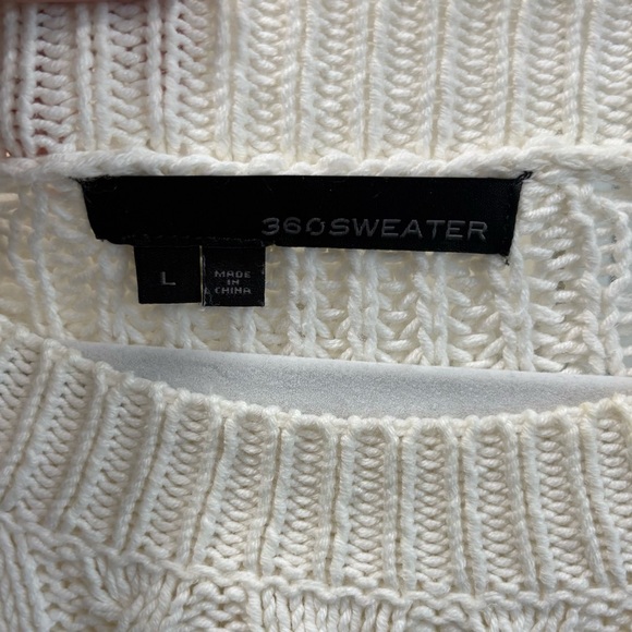 360 Sweater cable knit white sweater - Picture 4 of 6